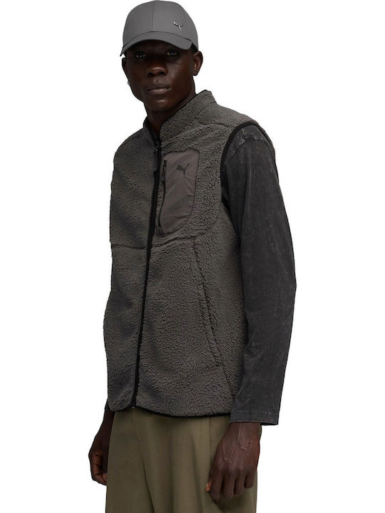 PUMA Αμάνικο Μπουφάν Gray