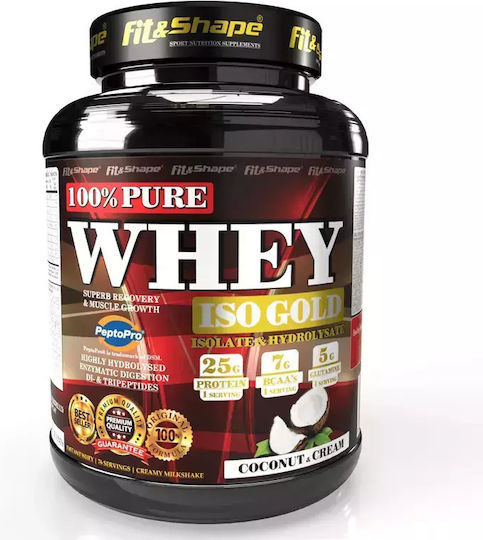 Fit & Shape Iso Gold Πρωτεΐνη Ορού Γάλακτος με Γεύση Coconut Cream 2.27kg