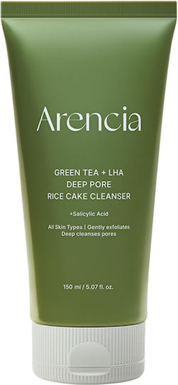 Arencia Green Tea LHA Deep Pore Rice Cake Gel Καθαρισμού Προσώπου για Ακνεϊκές Επιδερμίδες 150ml
