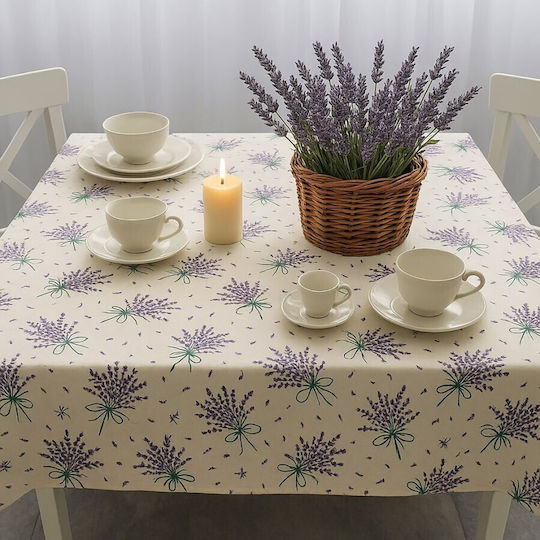 Pucioasa Tischtuch Fleckabweisend Purple Lavender 120x160cm