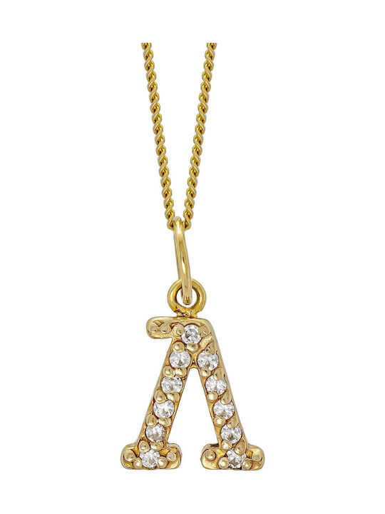 Kiriakos Gofas Charm Monogramm "Λ" aus Gold 14K