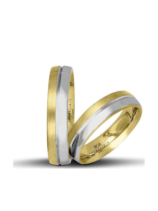 Themelidis Jewels Σετ Βέρες Δίχρωμες 14Κ με Ματ Φινίρισμα
