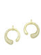 Paraxenies Earrings Hoops made of Silver Gold Plated with Stones