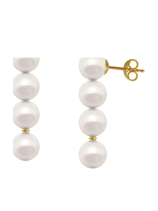 Kaloustian Earrings made of Gold 14K with Pearls