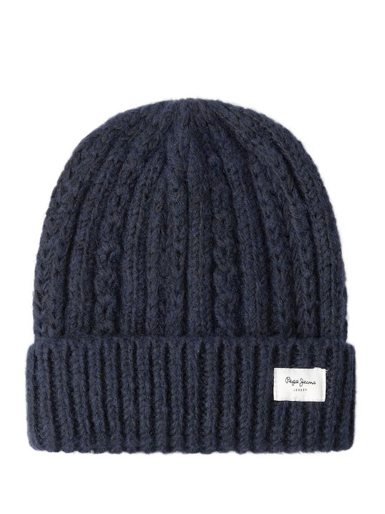 Pepe Jeans Kids Beanie Knitted Navy Blue