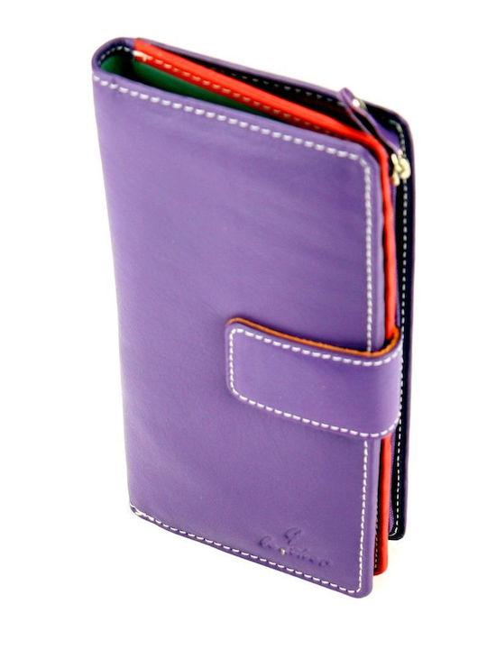 Small Leather Women's Wallet Classic Purple