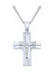 VTJ Crucifix Bărbat Din Argint Cu Lanț