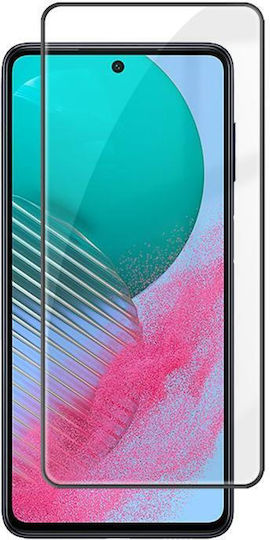 Samsung Galaxy M54 5g Kalebol Високо-алуминиево Екранно-отпечатано Пълно Покритие Анти-отпечатък Черно-окантено Hd Закалено Стъкло Филм