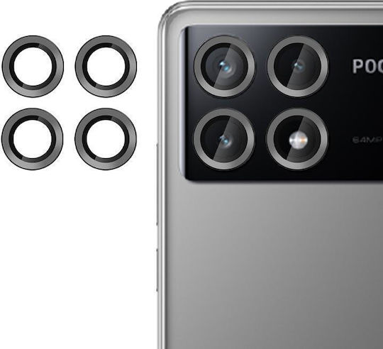 Kalebol Προστασία Κάμερας Tempered Glass Μαύρο για το Xiaomi Poco X6 Pro