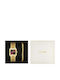 Cluse Gift Box Gracieuse Petite Womens Watch Steel Dark Cherry + Braided Snake Bracelet Gold Colour
