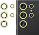 Kalebol Camera Protection Tempered Glass Gold for the Samsung Galaxy S22 Ultra 5G