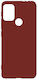 Matt Umschlag Rückseite Silikon Burgundisch (Moto G10)