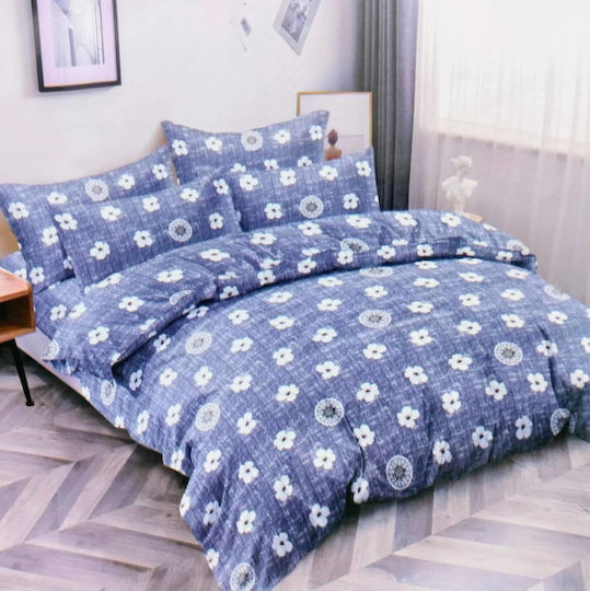 Olia Home Σετ Σεντόνια Υπέρδιπλα 220x240εκ. Πολύχρωμο (4τμχ)