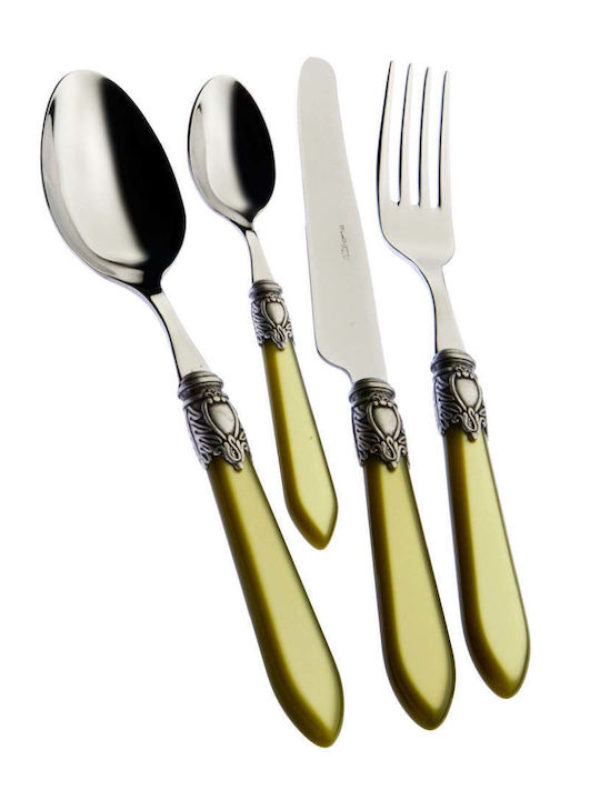 Casa Bugatti Set de Tacâmuri Inoxidabil Verzi 24buc