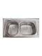Drop-In Sink Inox W81.5xD45cm Silver