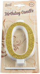 Giant Number Candles No.0 Gold Lumea