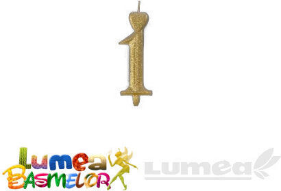 Златисти Свещи За Рожден Ден Номер 1 10 Бройки Lumea
