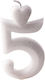 Silver Candle Number 5 Lumea