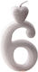 Silver Candle Number 6 Lumea