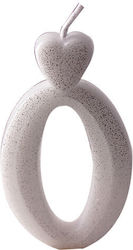 Silver Candle Number 0 Lumea