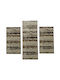 Modern Velvet Bedroom Rugs Set Brown 0179a Luna-0179-brown-set 3pcs