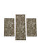 Modern Velvet Bedroom Rugs Set Brown 0178a Luna-0178-brown-set 3pcs