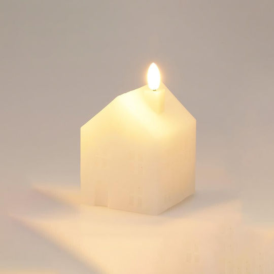 Koopman Crăciun Lumânare Alb Baterie 8x6cm.