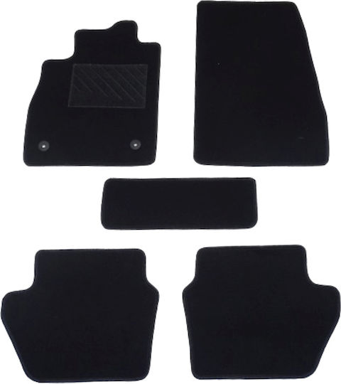 Car Mats Carpet Medium Quality Black Compatible Ford Puma Model 2019-Present 5 Pieces