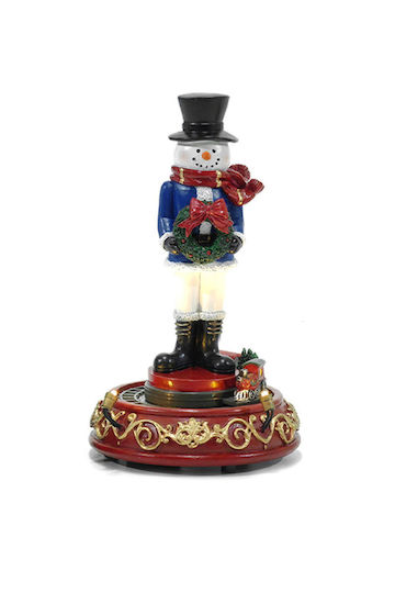 Leuchtender Dekorativer Weihnachtsmann mit Musik Blau 21x11.5x11.5cm