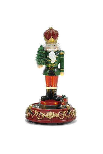Illuminated Santa Claus Green 21x11.5x11.5cm