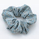 Scrunchy Floral Almond Blossom Light Blue