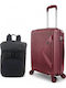 Playful Bags Travel Suitcases Hard Bordeaux with 4 Wheels
