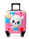 Kourk Kids Cabin Hard Suitcase Cat with 4 Wheels Height 44cm