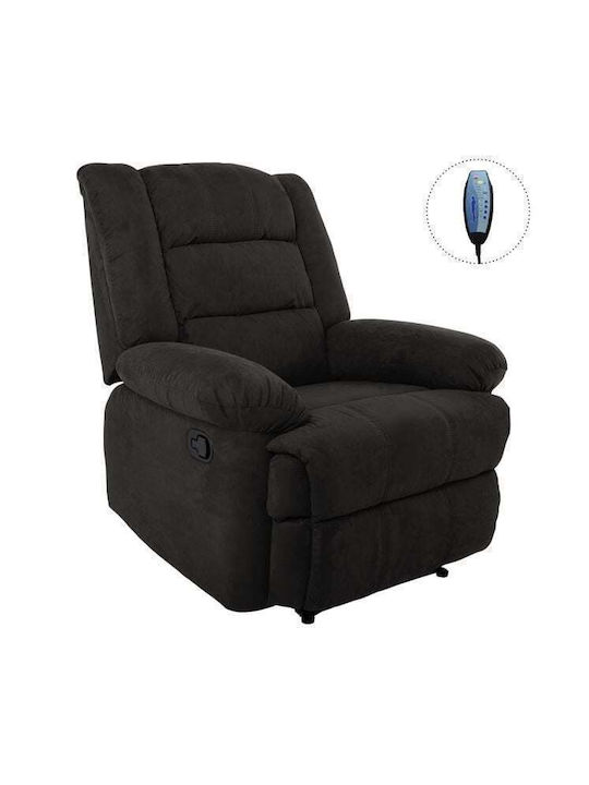 Julia Relax Massage Armchair with Footstool Bla...