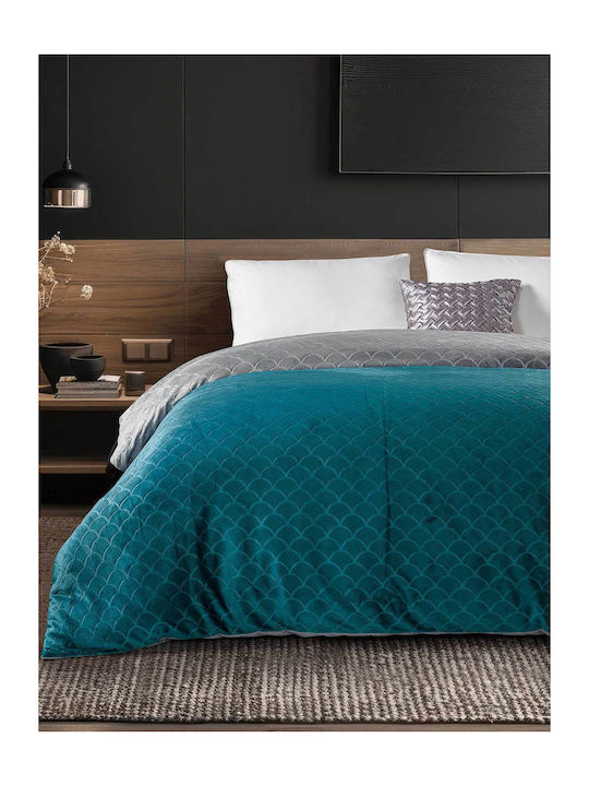 Madi Bettbezug Einzelbett 160x220 Nevola Petrol