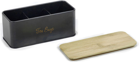General Trade Box für Tee mit Deckel Metallisch 9x8.5x20cm
