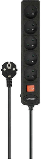 Savio Power Strip with Surge Protection 5 Positions with Cable 5m