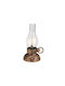 Laterne Metallisch Led Dimmer Gold Antik 10,5×13,5×20,5cm