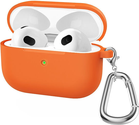 Hülle Silikon in Orange Farbe für Apple AirPods 3