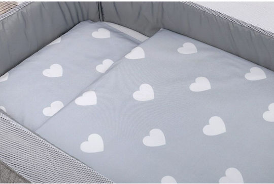 Bubaba Set Pentru Patut Hearts Gray 5buc piese