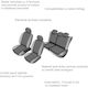 Universal Car Seat Covers Dynamic Edition Textile Material Eco Leather Inserts 11 Pieces Smartic Blue