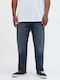 Men's Jeans Pants Elastic Dark Blue