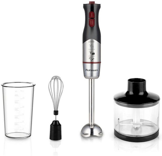 Rohnson Handmixer mit Inox-Stab 1000W Grau