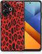 Animal Red Leopard Xiaomi Poco M6 4g Θήκη
