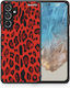 Animal Rote Leopard Handyhülle Samsung Galaxy M35 5G