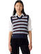 Winter Women's Cotton Sleeveless Tunic with V-Neck Multicolour