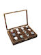 Elegant Wooden Box Storage Organization 12 Watches Pufo Noble Model Brown