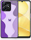 Purple Mariposa Realme Note 50 Θήκη