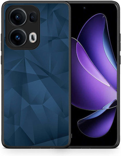 Геометричен Тъмносин Абстрактен Калъф за Мобилен Телефон Oppo Reno13 Pro