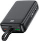 Acefast M14 Power Bank 20000mAh με Θύρα USB-A και Θύρα USB-C Power Delivery Μαύρο